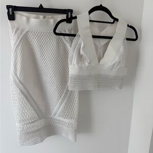 Jonathan Simkhai Cream Textured Knit Top